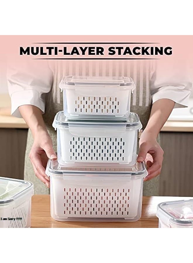 Green Tiger Food Grade Plastic Storage Containers – BPA-Free, Leak-Proof, Microwave & Freezer Safe Meal Prep Box Set – 5 Piece Rectangular Containers for Lunch, Fruits & Vegetables (5) - Image 3