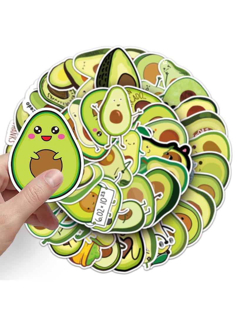 Avocado Plants Stickers for Teens Boy Girls Kids 50 Pcs Cartoon Vinyl Waterproof Stickers for Laptop Computer Phone Tablet Luggage Flasks Water Bottle Bike Scrapbook Trendy Fruit Decals Pack  - Image 4