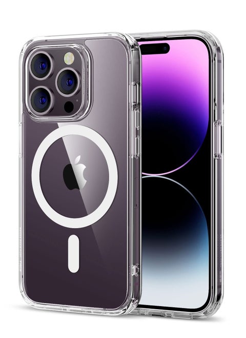 iPhone 14 Pro Max Magnetic Case, Compatible with MagSafe Wireless Charging, Anti-Scratch Bumper Cover (Clear), TPU - PC