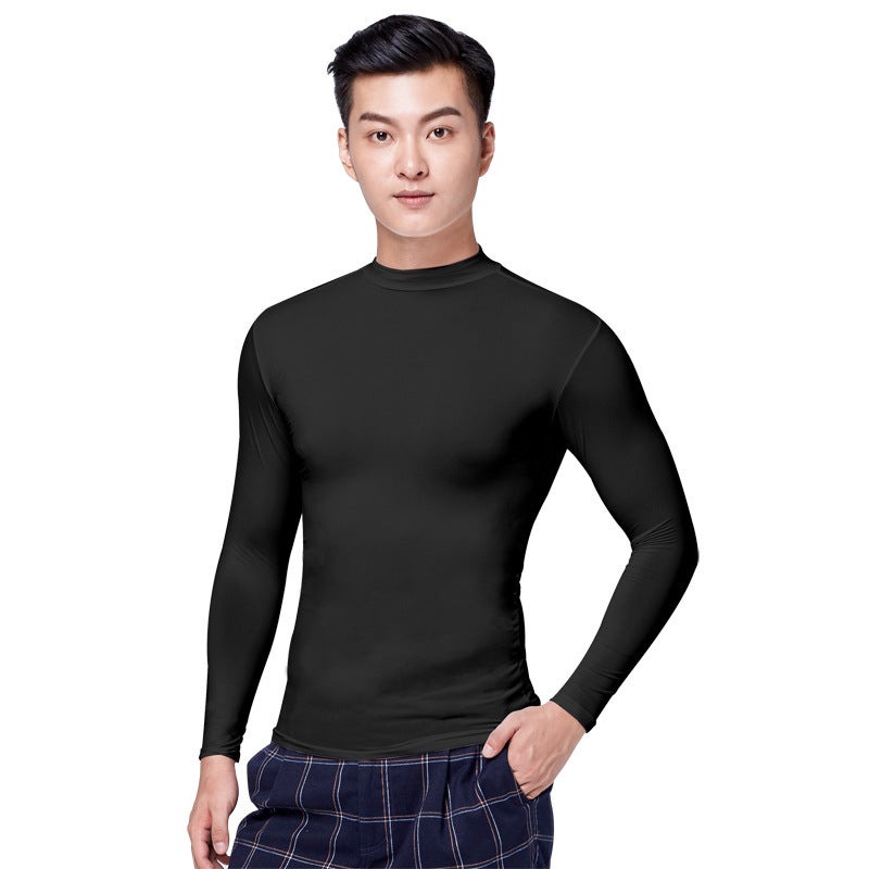 Generic POLO GOLF GOLF clothing mens long sleeve T-shirt sun protection clothing Ice Silk base shirt Black