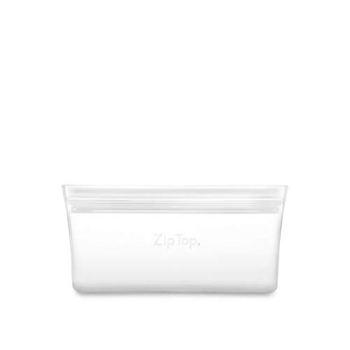 Zip Top Reusable Food Storage Bags | Snack Bag [Frost] | Silicone Meal Prep Container | Microwave, Dishwasher and Freezer Safe | Made in the USA - Image 2