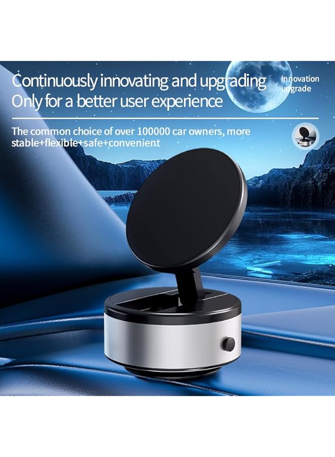 Green Tiger Magnetic Suction Phone Holder for Car, Mirror, Gym - Foldable Magnetic Car Cell Phone Holder - Compatible with Metal and Glass Surface (silver) - Image 2