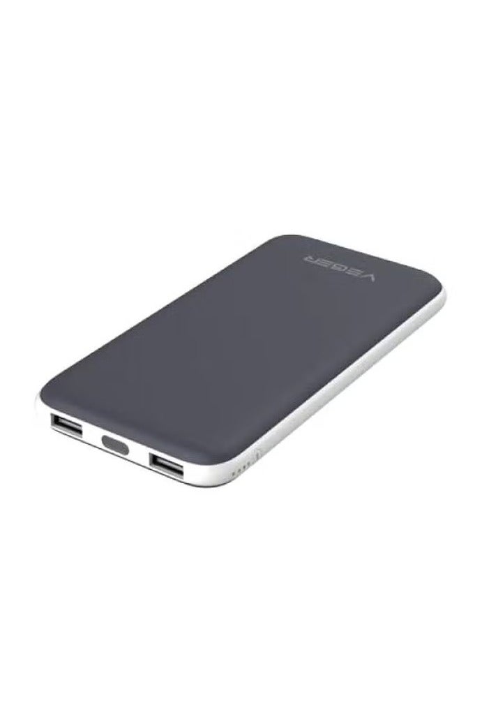 VEGER بنك طاقة محمول VEGER بسعة 25000mAh – شحن سريع 25W، لونين رمادي وأبيض، بطارية خارجية عالية السعة - Image 1