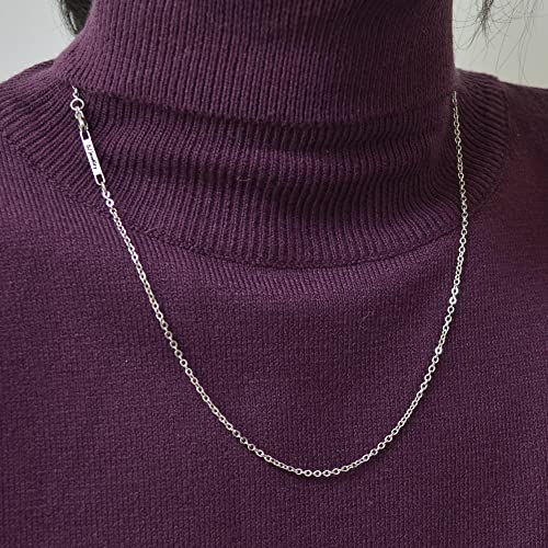 sejin jewelry 2MM Stainless steel chain necklace, Thin cable chain necklace for women men, Silver chains for necklace alone or pendant addition, 16-30 inch Available (30 inch) - Image 5