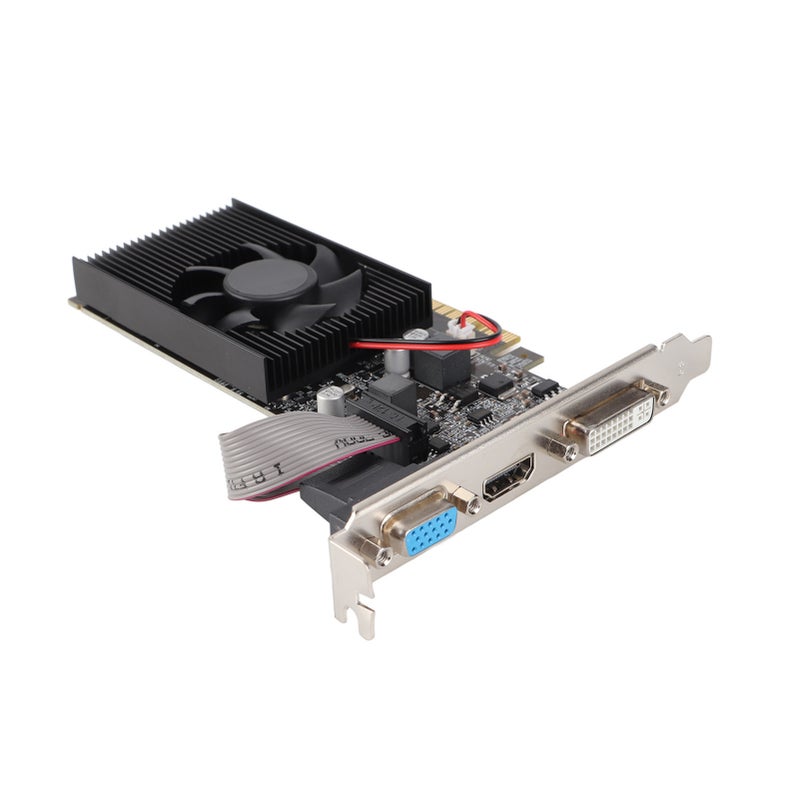 بطاقة رسوميات GT610 ذاكرة 1 جيجابايت DDR3 تدعم واجهات DVI و VGA وواجهات الوسائط المتعددة العالية الدقة، بطاقة رسوميات ألعاب 64 بت مع مروحة تبريد هادئة - Image 4