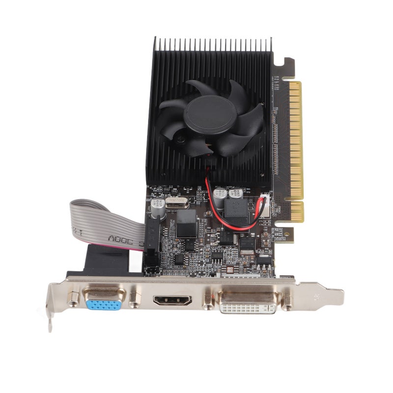 بطاقة رسوميات GT610 ذاكرة 1 جيجابايت DDR3 تدعم واجهات DVI و VGA وواجهات الوسائط المتعددة العالية الدقة، بطاقة رسوميات ألعاب 64 بت مع مروحة تبريد هادئة - Image 1