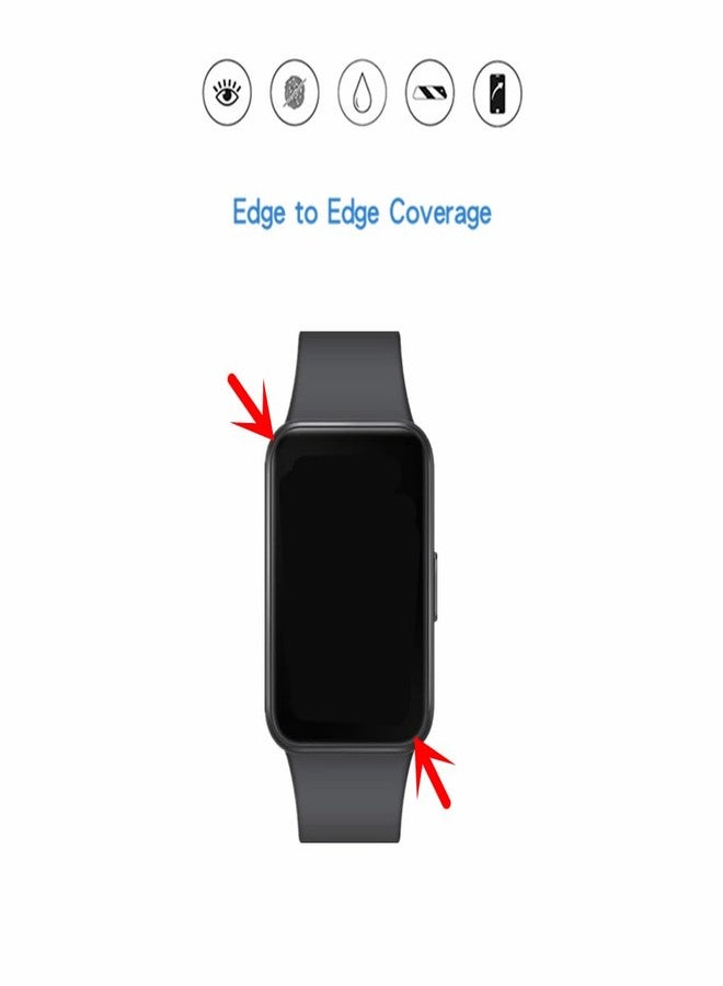 MIHENCE Screen Protector Compatible for Samsung Galaxy FIT 3 Watch, HD Full Coverage TPU Protective Film for Fit 3 Activity Tracker (6PCS), transparent - Image 3
