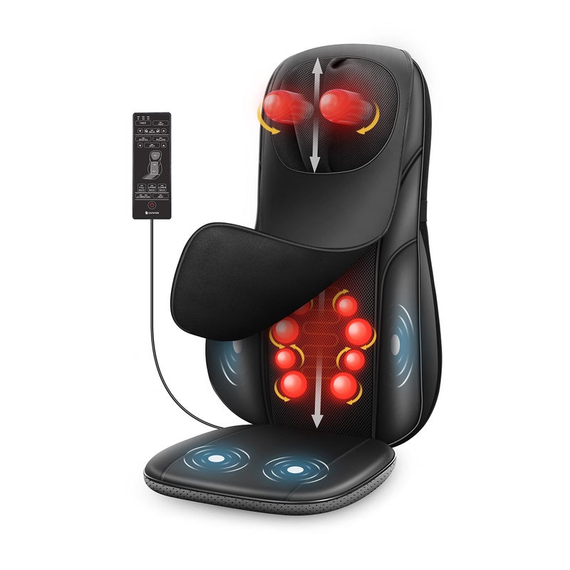 COMFIER Shiatsu Neck Back Massager with Heat Adjustable Massage Chair Pad Back Support Massage Seat Cushion for Full Body Massager Gifts for Dad