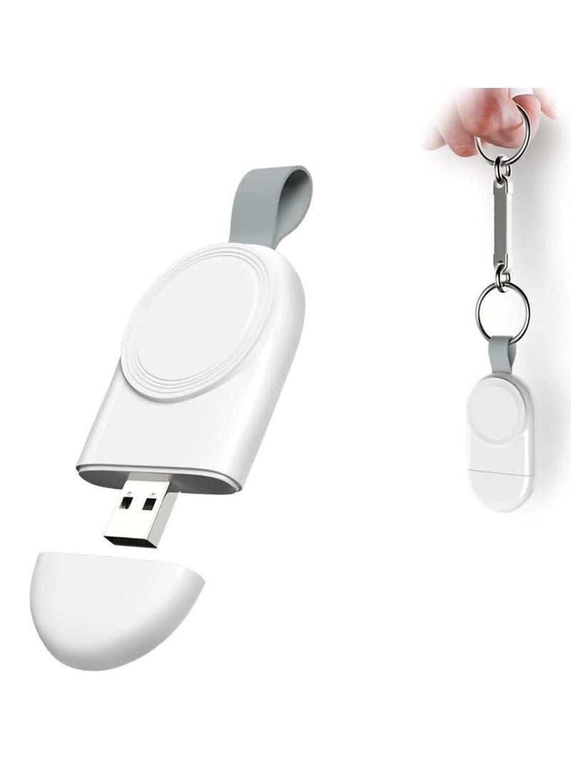 Watch Charger for Apple Watch Series Magnetic Wireless Compact Portable USB Fast Charger Compatible with iWatch 6/Se/5/4/3/2/1(White) - Image 1