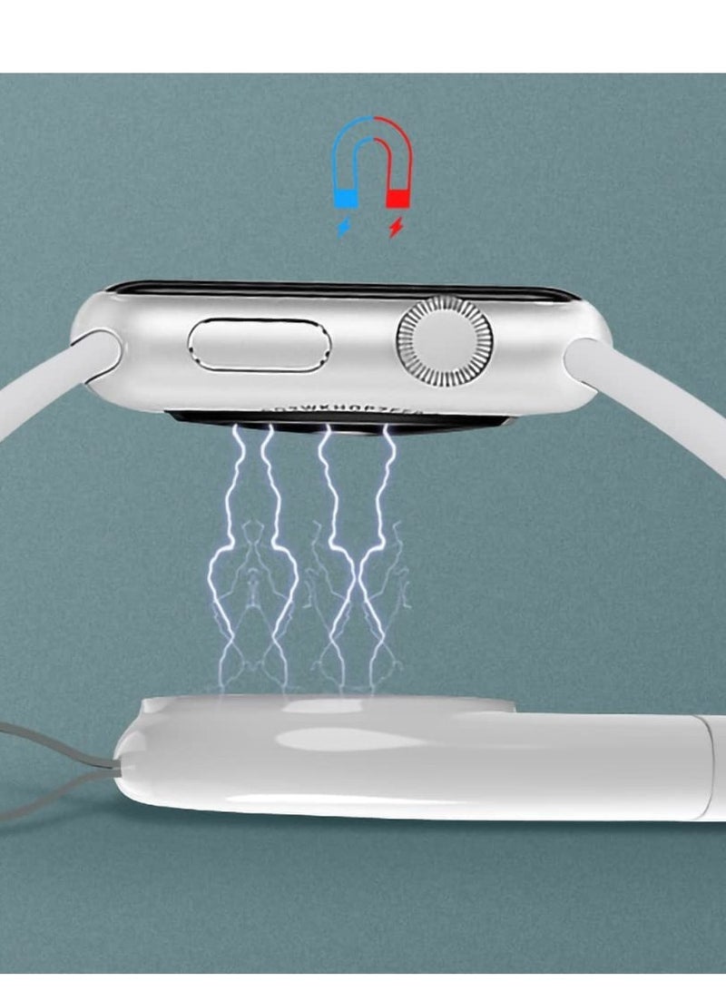 Watch Charger for Apple Watch Series Magnetic Wireless Compact Portable USB Fast Charger Compatible with iWatch 6/Se/5/4/3/2/1(White) - Image 4