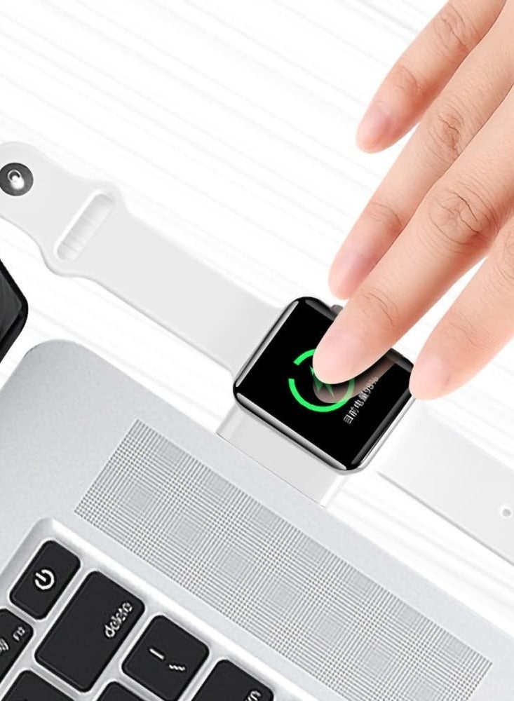 Watch Charger for Apple Watch Series Magnetic Wireless Compact Portable USB Fast Charger Compatible with iWatch 6/Se/5/4/3/2/1(White) - Image 3
