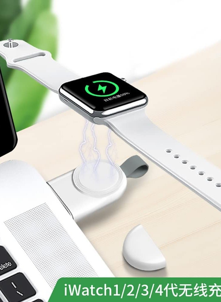 Watch Charger for Apple Watch Series Magnetic Wireless Compact Portable USB Fast Charger Compatible with iWatch 6/Se/5/4/3/2/1(White) - Image 5