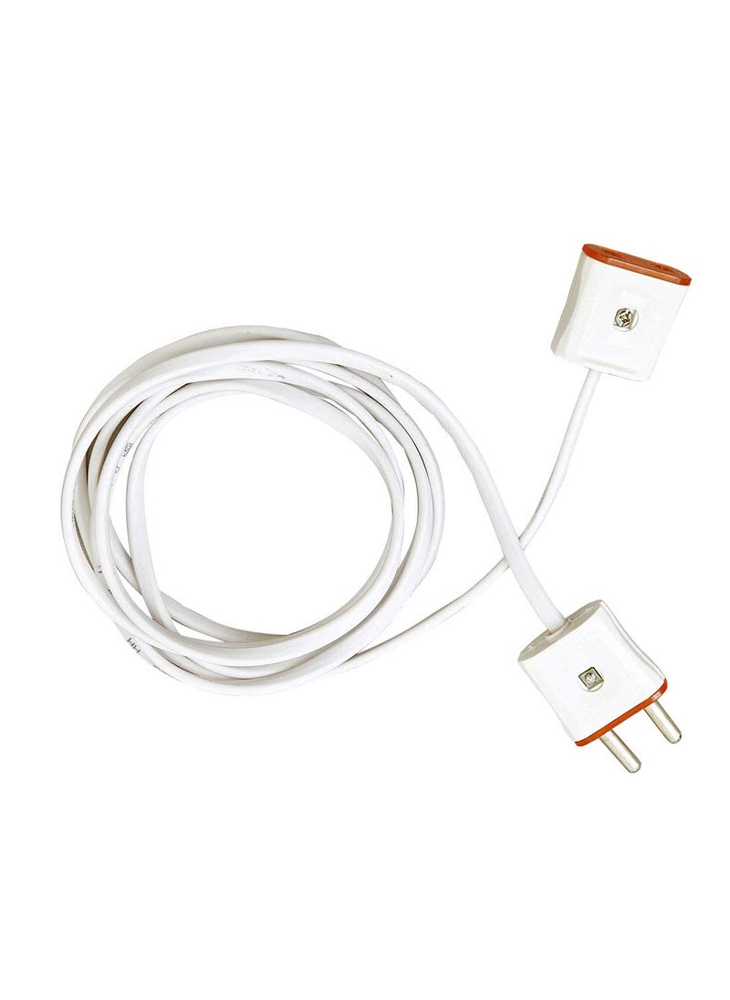 HI PLASST PINS N PLUGS HiPLASST 2Pin Flexible MaleFemale Socket Flat WireExtension Cord for Multipurpose UseFestive DecorationsDiwaliChristmasetc 20 Meters  - Image 1