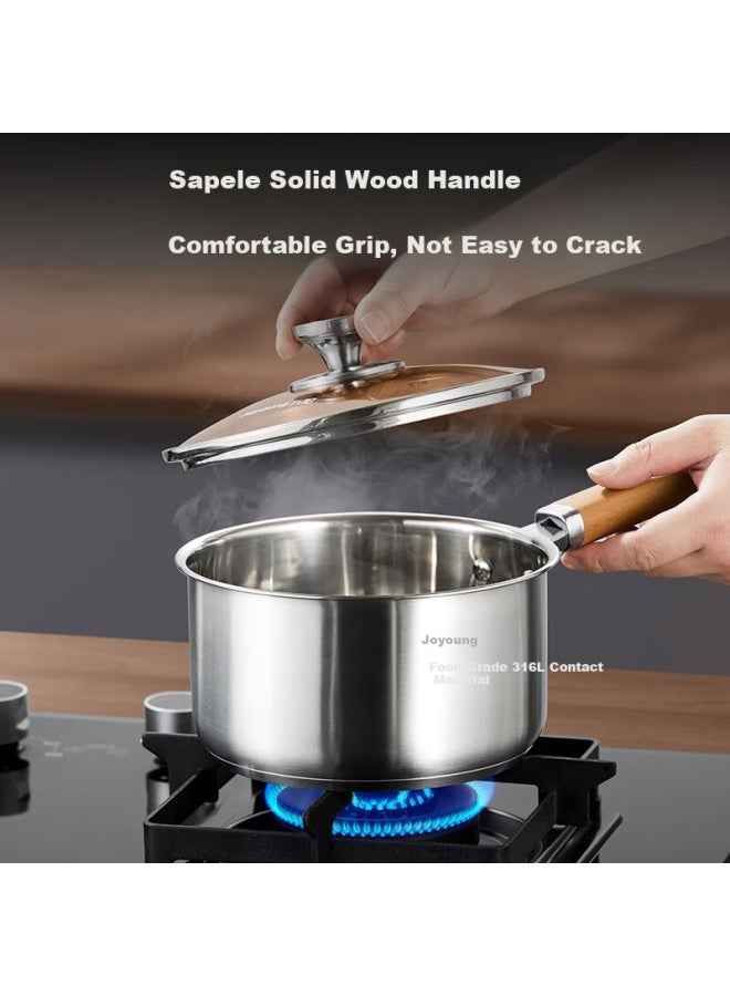 Joyoung 316l Stainless Steel Milk Pot Noodle Pot Breakfast Pot Baby Infant Food Pot Compatible With Induction Cooker And Gas Stove 20cm - Image 3