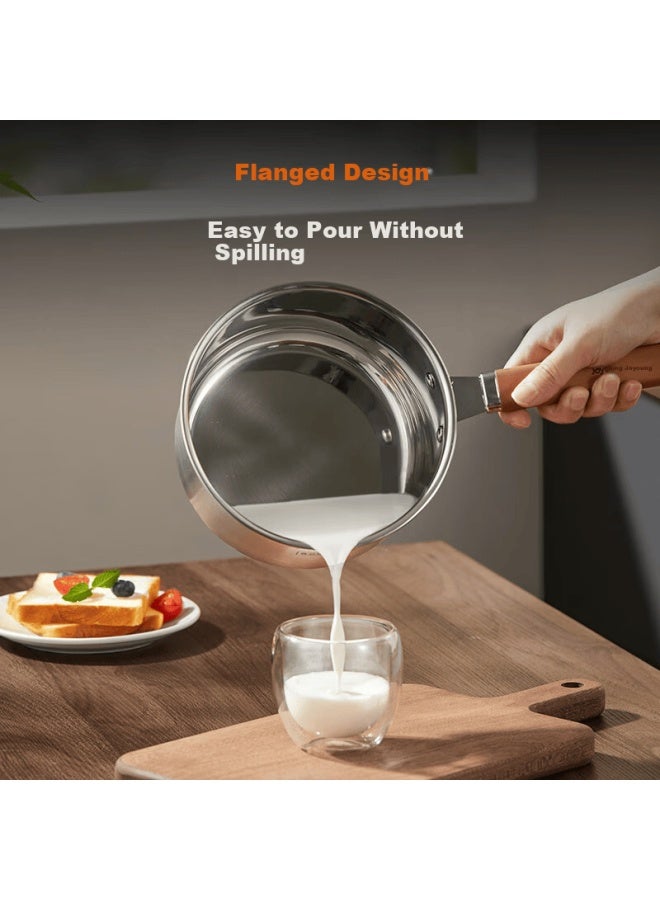 Joyoung 316l Stainless Steel Milk Pot Noodle Pot Breakfast Pot Baby Infant Food Pot Compatible With Induction Cooker And Gas Stove 20cm - Image 2