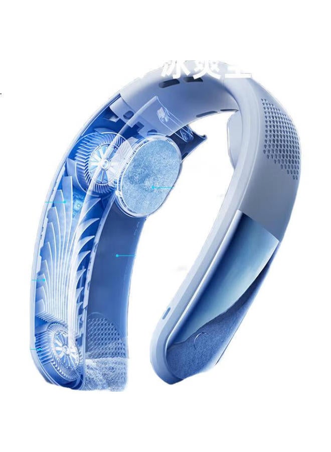 VENIDER Portable Usb Neck Hanging Fan With 0 Degree Ice Cooling, Mini Bladeless Air Conditioner For Neck, Outdoor, Student Dormitory, Office, Small Desk Fan - Image 1