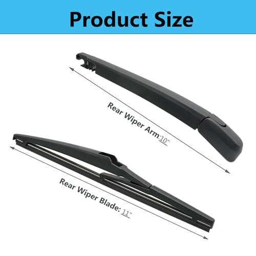 DAZOM Rear Wiper Blade Arm Set Replacement for Hyundai Kona 2018-2023, Hyundai Kona Electric 2019-2022 Back Glass Wipers, Factory OE Style Rear Windshield Wiper Arm & Wiper Blade 988112P000 - Image 5