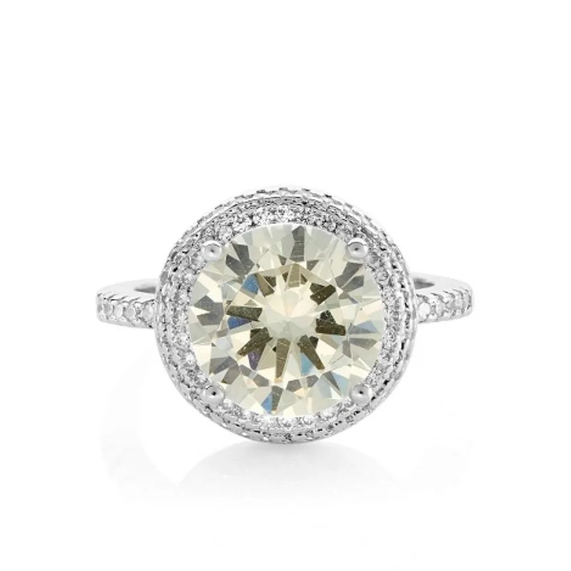 باكلي لندن BUCKLEY LONDON THE CARAT COLLECTION - CANARY SPARKLE SOLITAIRE RING