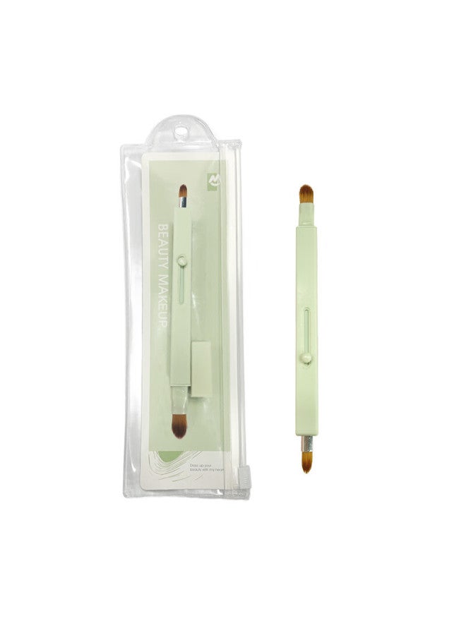 Keqi Retractable Dual-ended Lip Brush With Lid, Makeup Brush For Lipstick, Eyeshadow, Blush, Multi-functional Beauty Brush