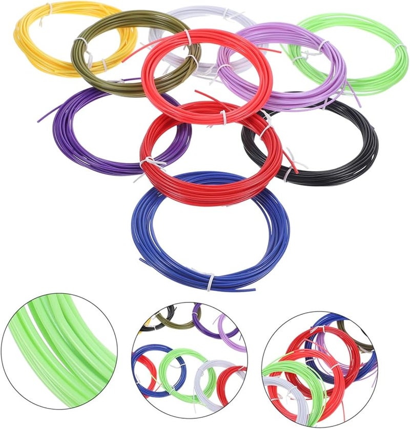 Unomor طابعة ثلاثية الأبعاد منخفضة الحرارة خيوط 10 قطع مواد مرنة قوية ألوان عشوائية - Image 4