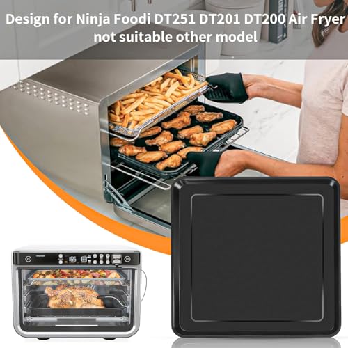 GWY Air Fryer Grill Pan for Ninja Foodi DT251 DT201 DT200 Digital Air Fryer Countertop Oven, 13.6 * 11.6'' Air Fryer Grill Plate Crisper Plate Rack Accessories Replacement Parts Tray,Dishwasher Safe - Image 3