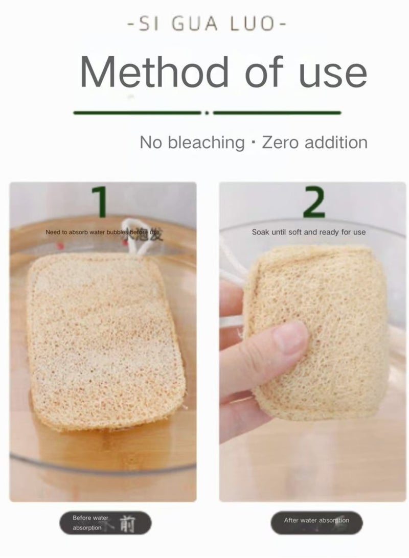 Natural loofah dishcloth - Image 2