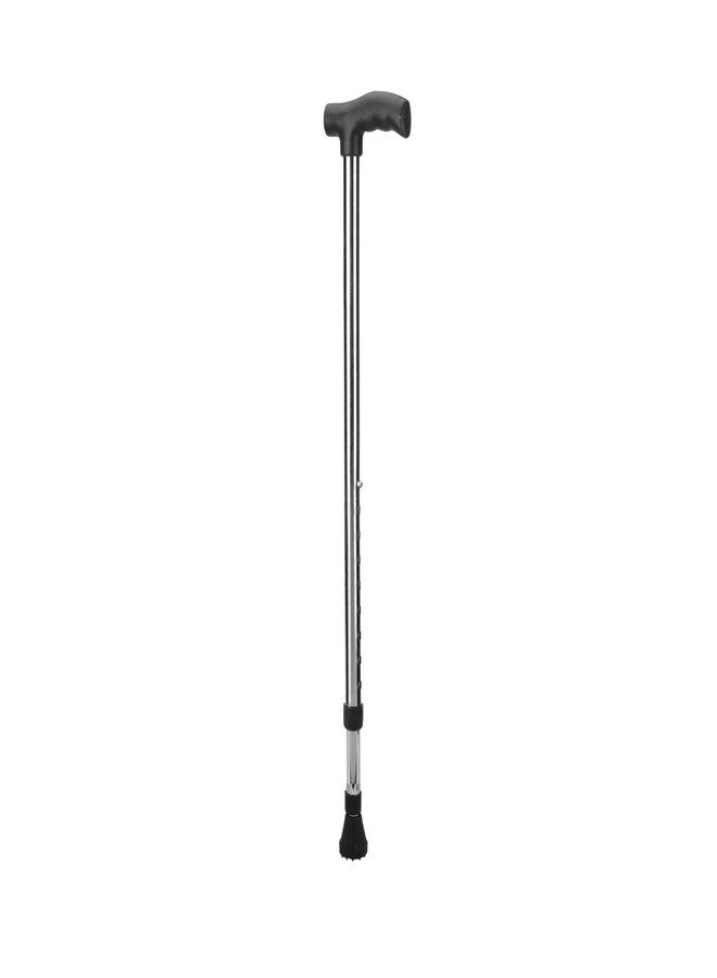 Dr. TORSO Stainless-Steel Premium Walking Stick with Adjustible Height, Steel Body for Men/Women, Patients, Old People (Silver) - Image 1