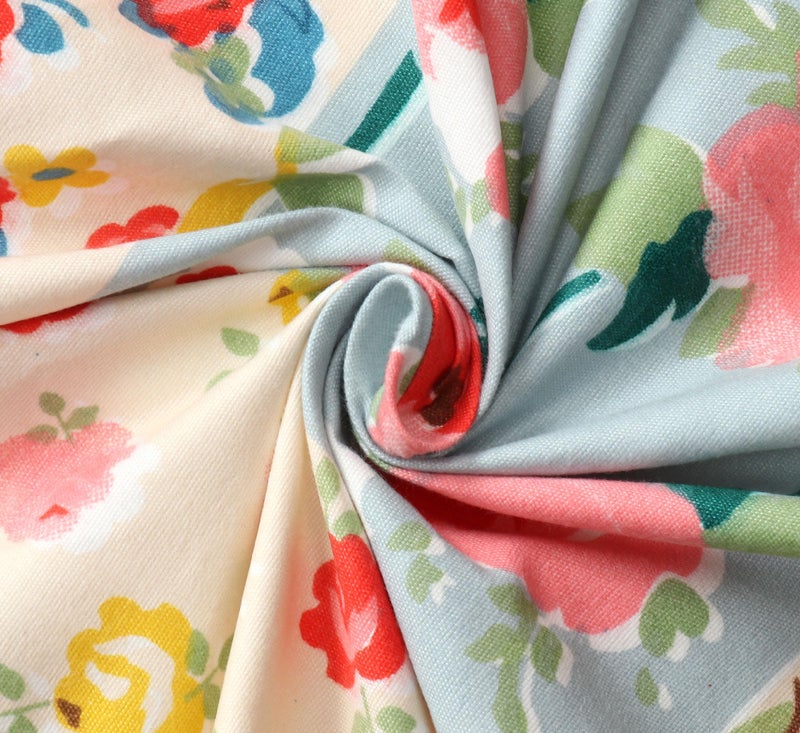 DECOREZA 320 TC Cotton Feel Elastic Fitted King Size Bedsheet 72x78 +10 Inch with 2 Pillow Covers | Glace Cotton | Wrinkle-Free | Bedsheet for Double Bed - (Patchwork Pastel, King Size 72" x 78") - Image 2