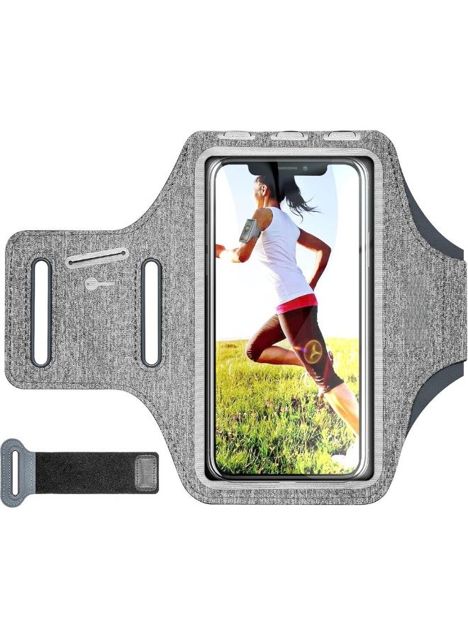 Phone Armband Holder With Key Holder And Card Slot For Phone Upto 6.2 Inch IPhone 16e/16/15 Pro/15/14 Pro/14/13 Pro/13 Galaxy S23/S22 Pixel 8a Water Resistant Adjustabl - Image 1