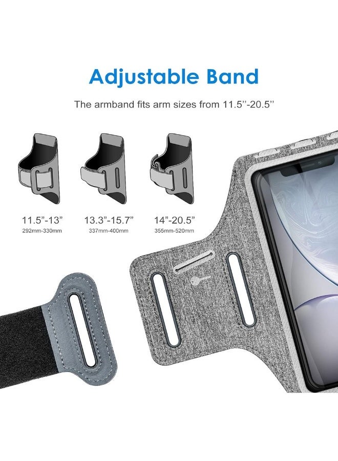 Phone Armband Holder With Key Holder And Card Slot For Phone Upto 6.2 Inch IPhone 16e/16/15 Pro/15/14 Pro/14/13 Pro/13 Galaxy S23/S22 Pixel 8a Water Resistant Adjustabl - Image 5