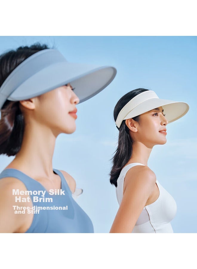 Pelliot Outdoor Sun Protection Hat For Women, Summer Uv-resistant Wide Brim Visor Hat, Sunshade Cycling Cap 16123406 Moonlight Blue - Image 3