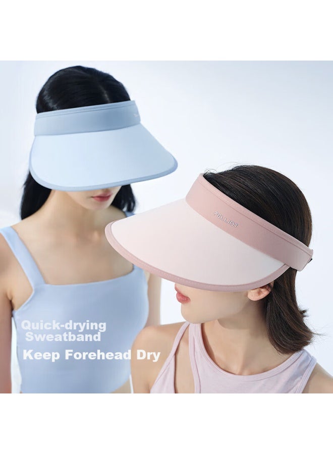 Pelliot Outdoor Sun Protection Hat For Women, Summer Uv-resistant Wide Brim Visor Hat, Sunshade Cycling Cap 16123406 Moonlight Blue - Image 2