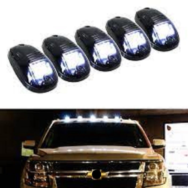 G13 12V Car Roof-top Emergency Clearance Warning Strobe,Roof Running Light with Amber Yellow LED Lights for Hummer, Thar, Gypsy, Bolero & Jeep Rubicon (White, 18 LED) - Image 1