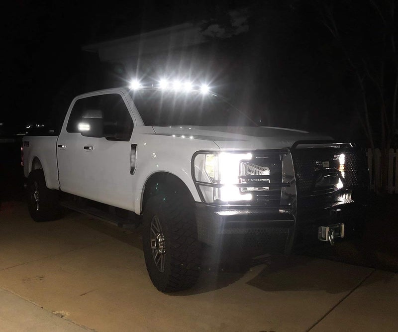 G13 12V Car Roof-top Emergency Clearance Warning Strobe,Roof Running Light with Amber Yellow LED Lights for Hummer, Thar, Gypsy, Bolero & Jeep Rubicon (White, 18 LED) - Image 3