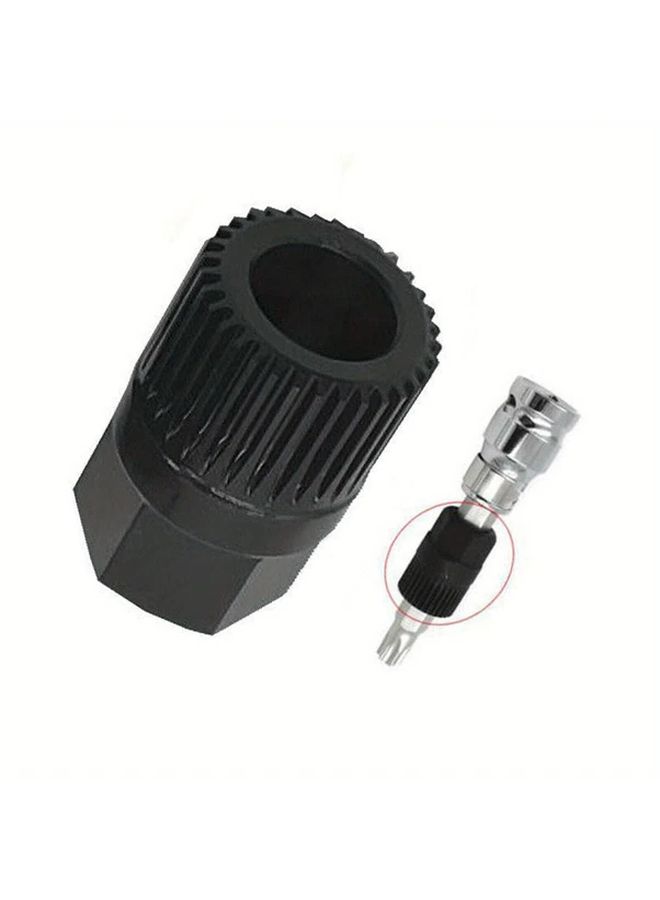 Black Alternator Clutch Pulley Removal Tool 33 Spline for Audi Ford Volkswagen - Image 2