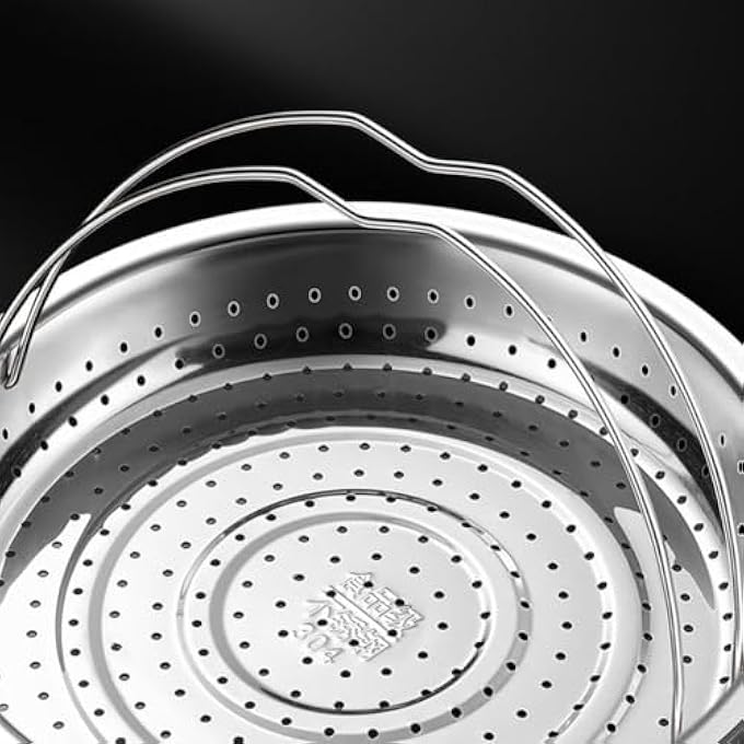 إكسفور سلة بخار من الفولاذ المقاوم للصدأ للطهي بالبخار، وعاء طهي الأرز، رف طهي بالبخار متين محمول للخضراوات، سلة طهي قابلة للطي متعددة الاستخدامات من أجل طهي صحي بالبخار - Image 5