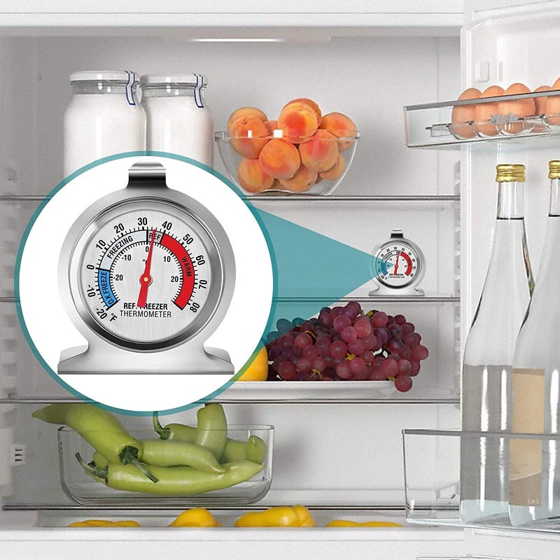 Linkhood Refrigerator Thermometer, Large Dial Freezer Thermometer,Classic Series Temperature Thermometer for Refrigerator Freezer Fridge Cooler (5Pack) - Image 2