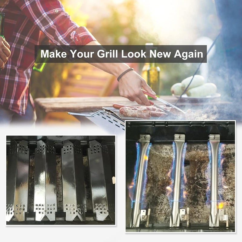 Criditpid Grill Replacement Parts for Nexgrill 5 Burner 720-0888N, 720-0888, 720-0864, 720-0830H, Grill Heat Plate Shields, Burner Tubes and Ignition Electrodes for Nexgrill Replacement Parts 5 Burner - Image 4