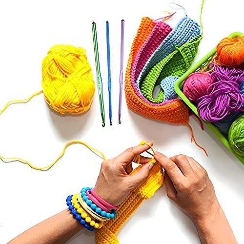 SYGA 12pcs Crochet Hooks Set, Aluminium Knitting Crochet Needle Kit, Hand Knitted Sewing Kit Diy Weave Yarn Craft Tool To Knit Hats, Socks, Sweaters, Purses, Sling Bag, Booties-Multicolour, 2mm to 8mm - Image 2