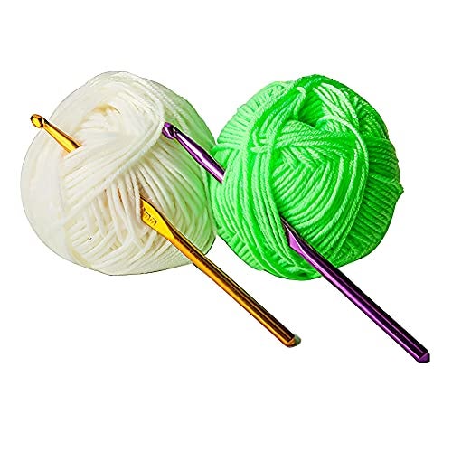 SYGA 12pcs Crochet Hooks Set, Aluminium Knitting Crochet Needle Kit, Hand Knitted Sewing Kit Diy Weave Yarn Craft Tool To Knit Hats, Socks, Sweaters, Purses, Sling Bag, Booties-Multicolour, 2mm to 8mm - Image 5