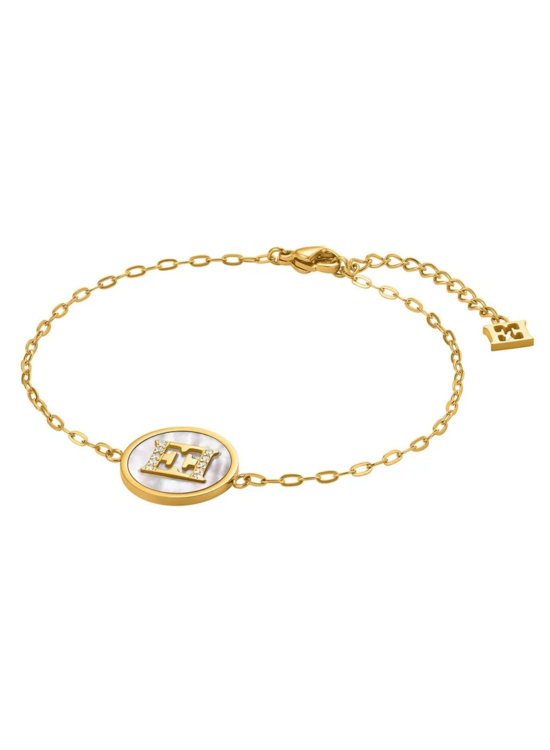 إسكادا Caroline Bracelet for Women Mother-of-Pearl Charm, Iconic Logo, Timeless Elegance and Contemporary Allure