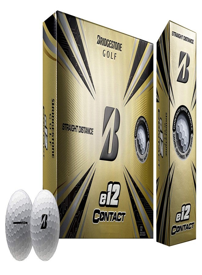 Bridgestone Golf 2021 e12 Contact Golf Balls, White, 2021 Model, One Size, 12 count (Pack of 1) - Image 1