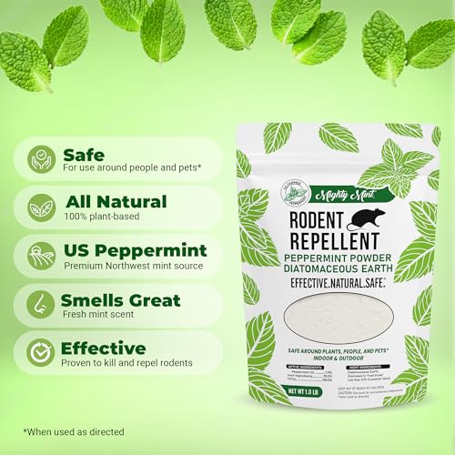 Mighty Mint مايتي منت ردنت ريبيلينت بيست كنترول، ديأتوميشياس إيرث بيبرمينت بيست باودر، 1 lb - Image 2