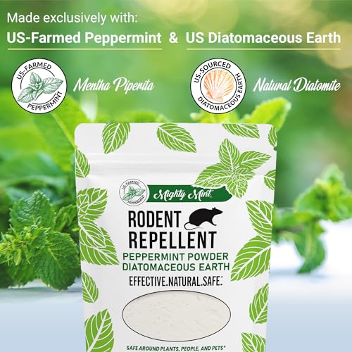 Mighty Mint مايتي منت ردنت ريبيلينت بيست كنترول، ديأتوميشياس إيرث بيبرمينت بيست باودر، 1 lb - Image 4