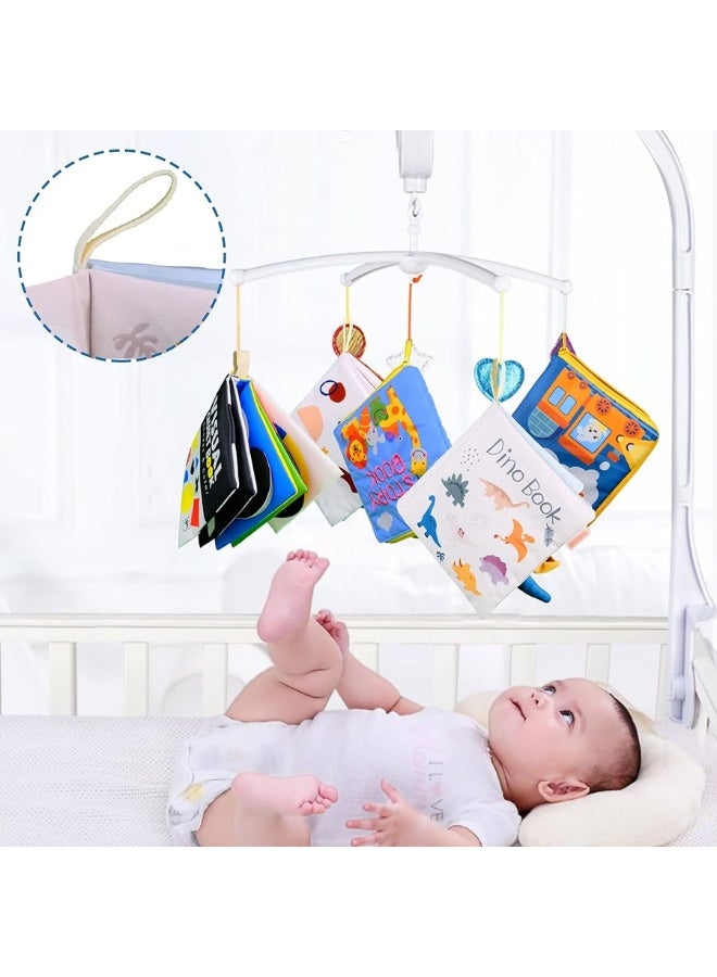 Richgv Richgv Baby Books Toys 0-6-12 Months, 3D Touch and Feel Crinkle Cloth Books for Baby Boy Shower Gift, Car Seat &Stroller Toys with Mirror, Maze & Little Dinosaur Newborn Infant Gifts Tummy Time Toys  - Image 4