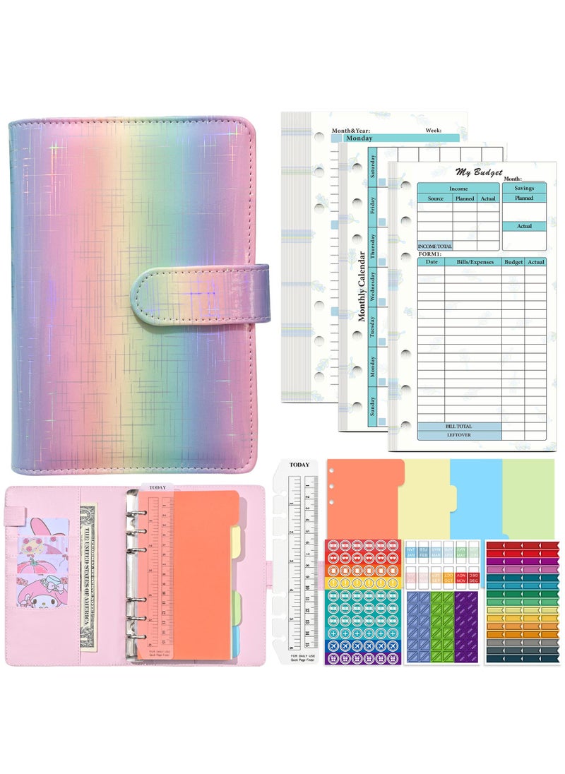 Y&D A6 Loose Leaf Notebook Set Pu Leather Loose Leaf Notebook Cash Budget Ledger Plan Notebook Plan Monthly Plan Manual Ledger Budget Binder  - Image 1