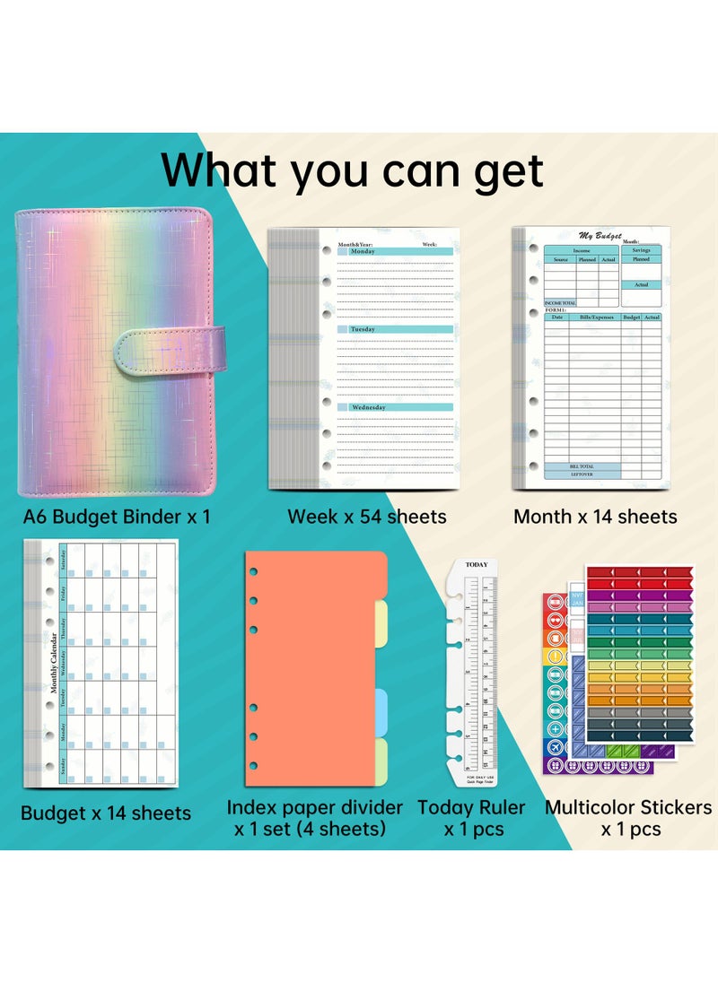 Y&D A6 Loose Leaf Notebook Set Pu Leather Loose Leaf Notebook Cash Budget Ledger Plan Notebook Plan Monthly Plan Manual Ledger Budget Binder  - Image 2