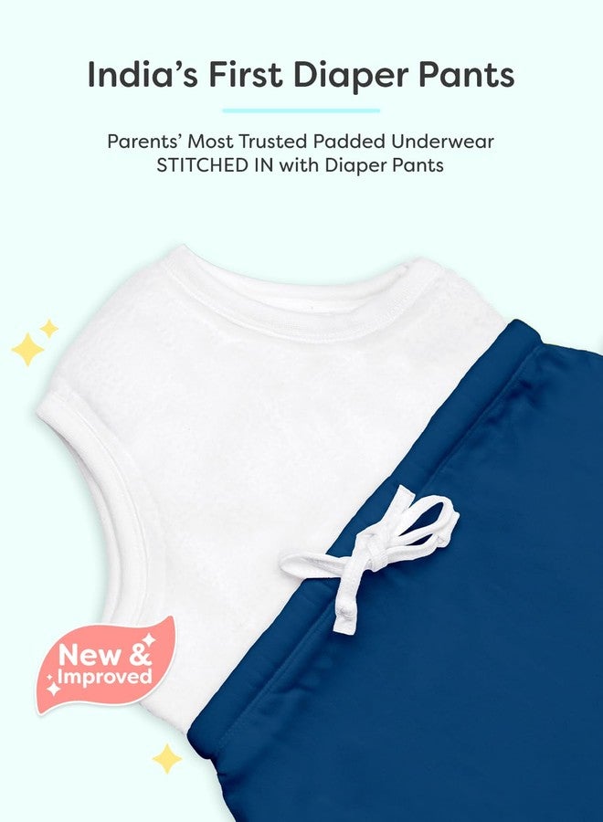 superbottoms Diaper Pants | Cotton Baby Cotton Pants with Attached Padded Underwear | Ideal for Diaper-Free Time, Outings & Potty Training | Unisex Solid Print | 3-4Y | Soft Fit - Image 2