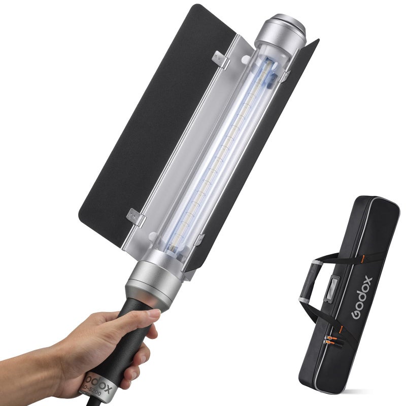 Godox AD-S200 Stick Flash Head 5800K for AD200 and AD200Pro Pocket Flashes, 200Ws High Power Tube Light with Barndoor for Outdoor Portrait Shooting and Wedding Shooting - Image 1