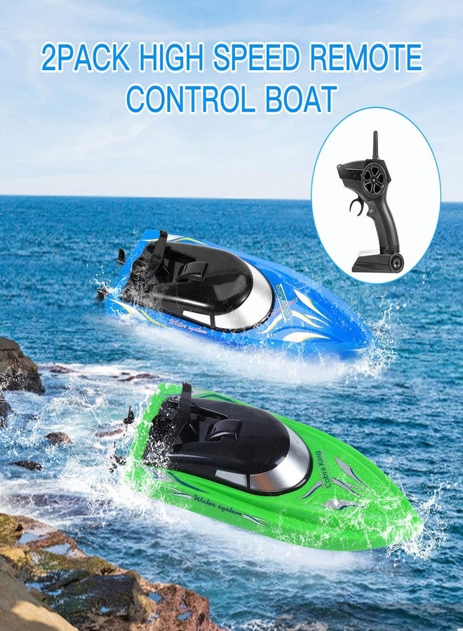 Geefia 2-Pack High-Speed RC Boats - Remote Control Boats for Kids and Adults - 10km/H 2.4G - Image 4